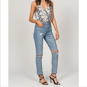 Tobi Snakeskin Bodysuit